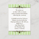 Apple Green, White, Brown Striped Enclosure Kaart (Achterkant)