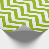 Apple Green White XL Chevron ZigZag Pattern Cadeaupapier (Hoek)