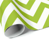 Apple Green White XL Chevron ZigZag Pattern Cadeaupapier (Rol Hoek)