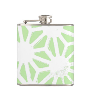 Apple groen geometrisch patroon heupfles