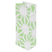 Apple groen geometrisch patroon wijn cadeautas (Achterkant Gekanteld)