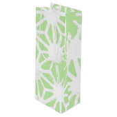 Apple groen geometrisch patroon wijn cadeautas (Voorkant Gekanteld)