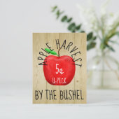 Apple Harvest  Sign Briefkaart (Staand voorkant)