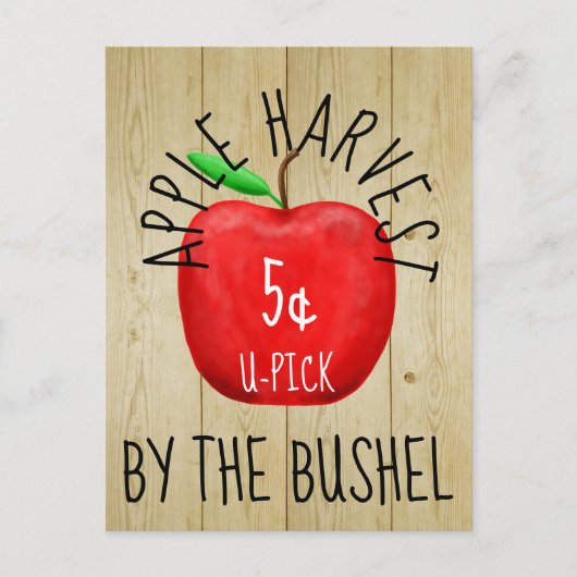 Apple Harvest  Sign Briefkaart (Voorkant)