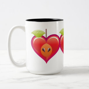 Apple Heart Tweekleurige Koffiemok