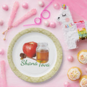 Apple Honey Brocade Rosh Hashanah Paper Bord (Feest)