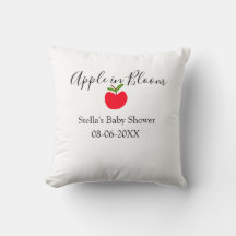 Apple in bloom baby shower red apple name date 