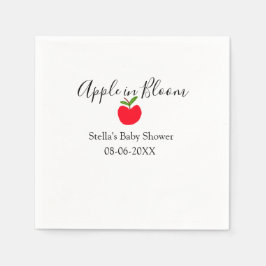 Apple in bloom baby shower red apple name date  servet