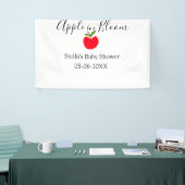 Apple in bloom baby shower red apple name date  spandoek (Beurs)