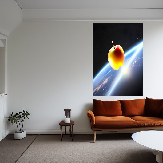 Apple in de ruimte | AI Art Poster