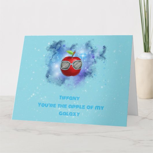 Apple in een dankbare Galaxy-bedankkaart Bedankkaart (Voorkant)