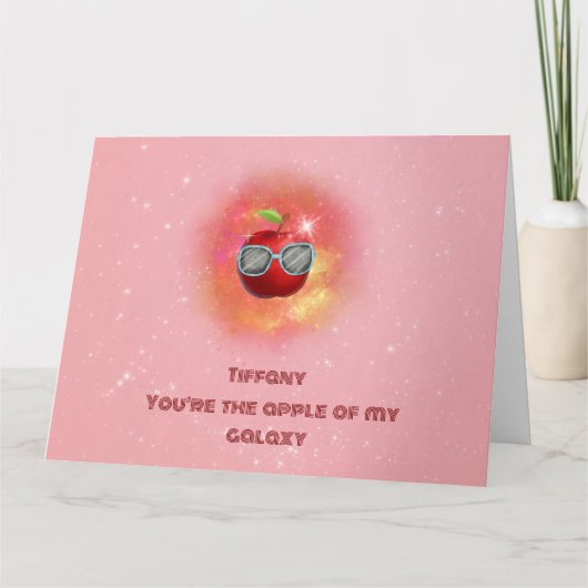 Apple in een dankbare Galaxy-bedankkaart Bedankkaart (Voorkant)