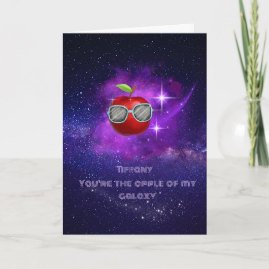 Apple in een dankbare Galaxy-bedankkaart Bedankkaart (Voorkant)