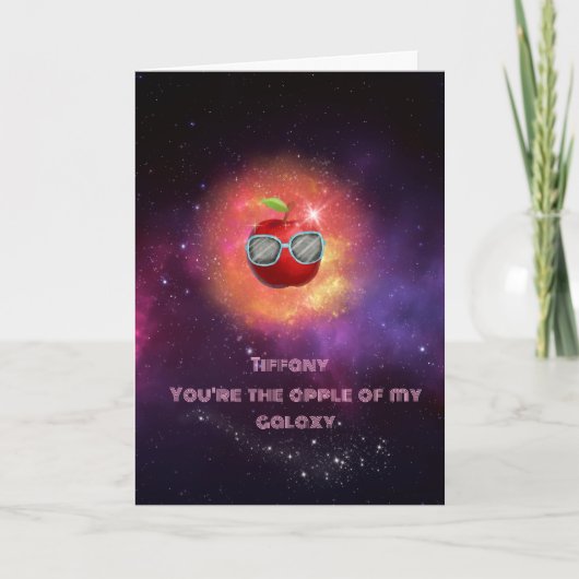 Apple in een dankbare Galaxy-bedankkaart Bedankkaart (Voorkant)