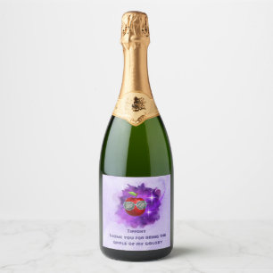 Apple in Thankful Galaxy Sparkling Wijnetiket
