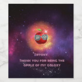 Apple in Thankful Galaxy Wijn Etiket (Enkel label)