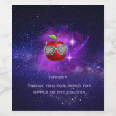 Apple in Thankful Galaxy Wijn Etiket (Enkel label)