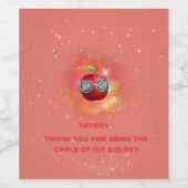Apple in Thankful Galaxy Wijn Etiket (Enkel label)
