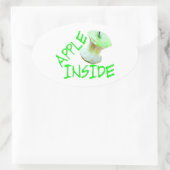Apple Inside Ovale Sticker (Tas)