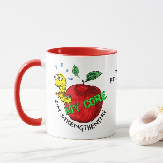 Apple invader aangepast mok (Met donut)