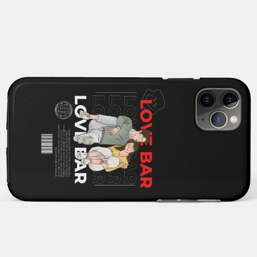 Apple iPhone 11 Pro Max coque de barre d'amour (Dos (Horizontal))