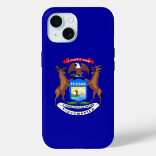Apple iPhone 15 Case-Mate met vlag van Michigan