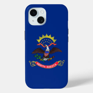 Apple iPhone 15 Case-Mate met vlag van North Dakot