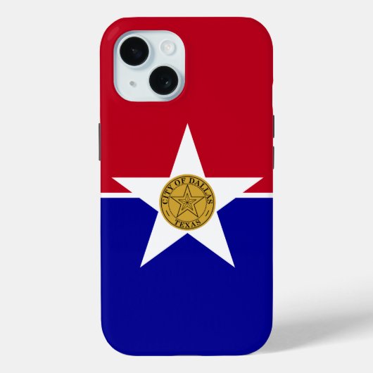 Apple iPhone 15 Case-Mate with Dallas flag Case-Mate iPhone Case (Achterkant)