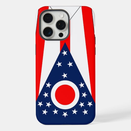 Apple iPhone 15 Pro Max Coque, Ohio State Flag (Verso)