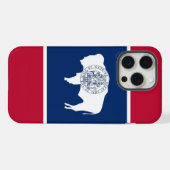 Apple iPhone 15 Pro Max, drapeau du Wyoming (Verso Horizontal)
