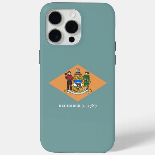 Apple iPhone 15 Pro Max Hoesje, Delaware vlag Case-Mate iPhone Case (Achterkant)