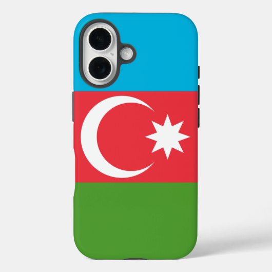 Apple iPhone 16 Case-Mate met de vlag van Azerbeid Case (Achterkant)