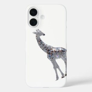 Apple iPhone 16 Crystal Giraffe Art Design Hoesje