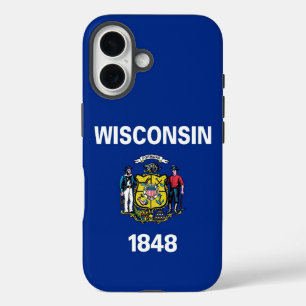 Apple iPhone 16 Hoesje, vlag van Wisconsin Hoesje