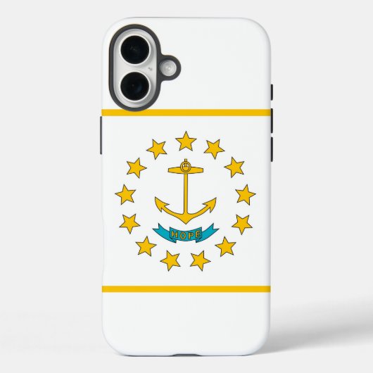 Apple iPhone 16 Plus Case-Mate Rhode Island-vlag Case (Achterkant)