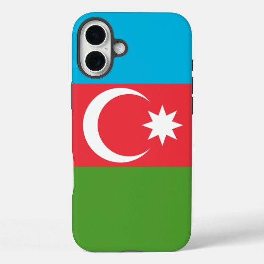 Apple iPhone 16 Plus Mate, Azerbeidzjaanse vlag Case-Mate iPhone Case (Achterkant)
