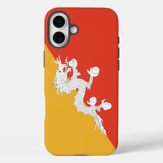 Apple iPhone 16 Plus Mate, vlag van Bhutan Case-Mate iPhone Case (Achterkant)