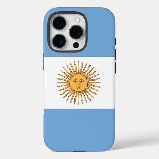 Apple iPhone 16 Pro Case-Mate, Argentijnse vlag Case-Mate iPhone Case (Achterkant)