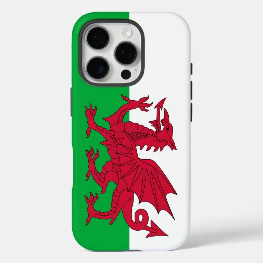 Apple iPhone 16 Pro Case-Mate, Welshe vlag Case-Mate iPhone Case (Achterkant)