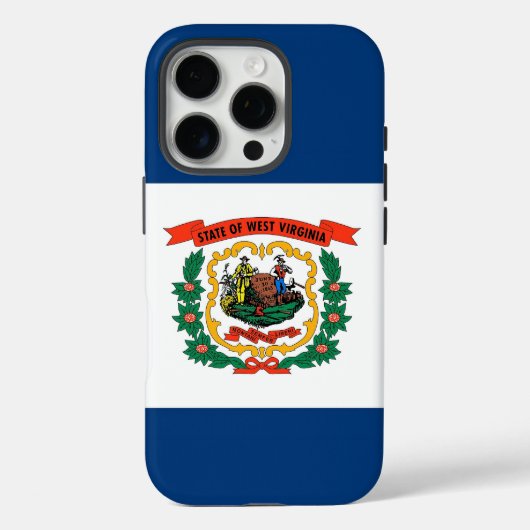 Apple iPhone 16 Pro Hoesje, West Virginia vlag Case-Mate iPhone Case (Achterkant)