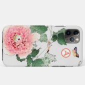 APPLE iPhone / iPad hoesje JAPANS PEONY INITIAAL (Achterkant (horizontaal))