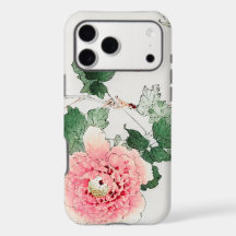 APPLE iPhone / iPad hoesje JAPANS PEONY INITIAAL