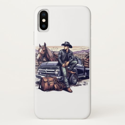 Apple IPhone Personnaliser Coque Cowboy avec un Pi (Dos)