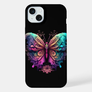 Apple iPhone vlinder regenboog ruimte telefoonhoes 15 Plus Case