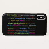 Apple iPhone X Coque Téléphone Résolutions Citatio (Dos (Horizontal))