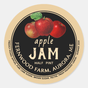Apple Jam Sauce Jelly Label Kraft Zelfgemaakt