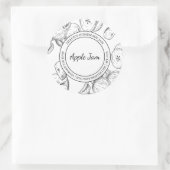 Apple Jam Sketch étiquette moderne (Sac)