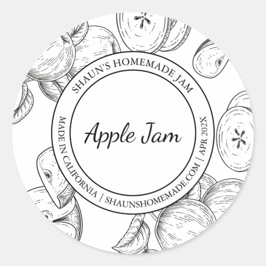 Apple Jam Sketch Modern label (Voorkant)