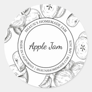 Apple Jam Sketch Modern label