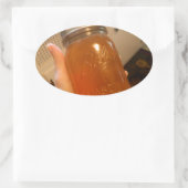 Apple Jelly Canning Jar Ovale Sticker (Tas)